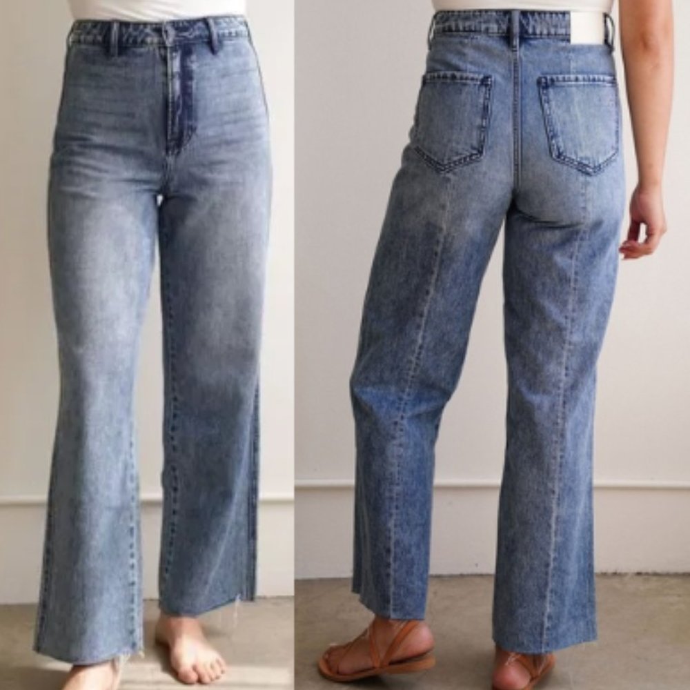 NWOT Carly Jean Jaymee Vintage High Rise Flare Wide Leg Size Size 32x30 14/15